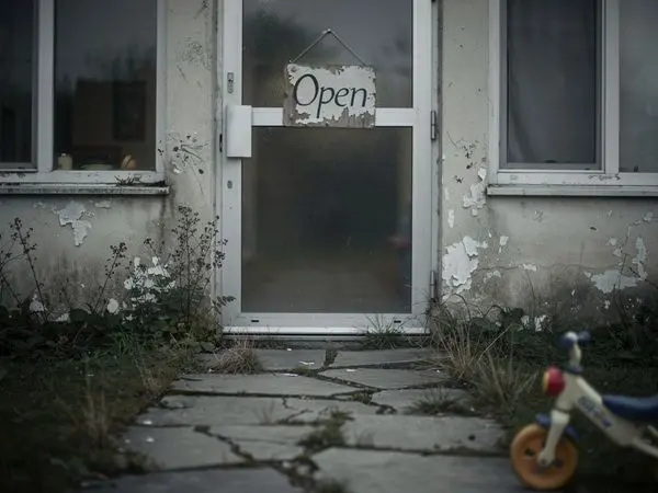 Rundown daycare entrance