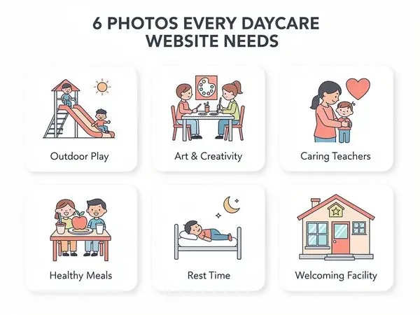 6 essential daycare photos grid