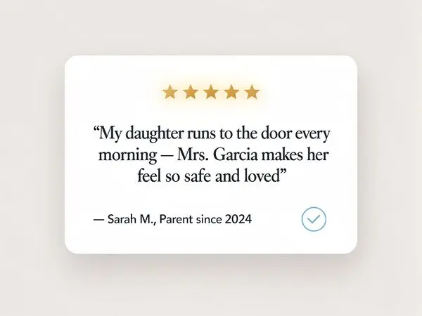 Beautiful testimonial card